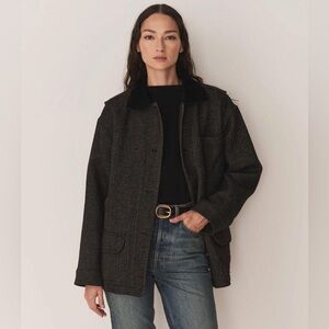 Doen Pascual Jacket in Charcoal Herringbone sz XS. EUC